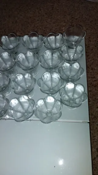 Copas de cristal para helado