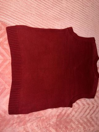 Chaleco de punto rojo talla M