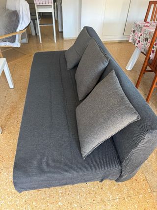 Sofá Cama Ikea 40x90x200 Gris Incluyo funda