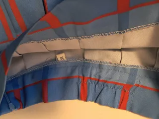 Falda corta cuadros azul y rojo Talla M