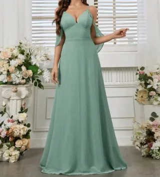 Vestido de fiesta verde
