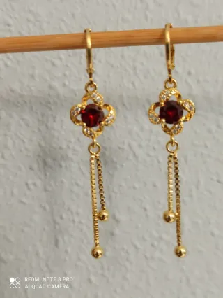 Pendientes elegantes chapado oro 18K