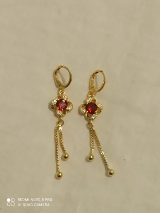 Pendientes elegantes chapado oro 18K