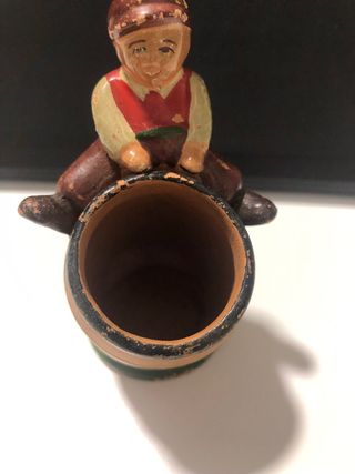 Palillero de barro cocido años 40 de coleccion