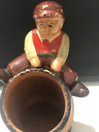 Palillero de barro cocido años 40 de coleccion