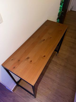 Tavolo da Scrivania Industriale Ikea Legno e Metallo