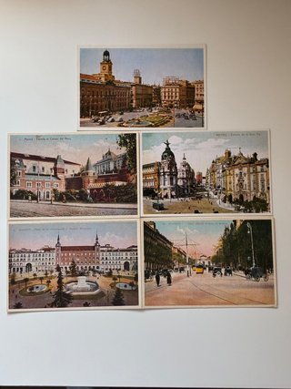 Lote 5 Postales Madrid Vintage
