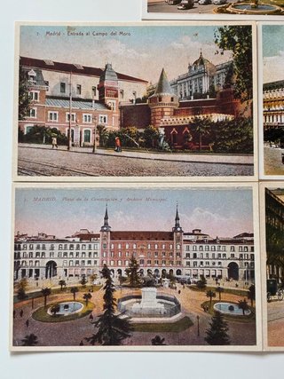 Lote 5 Postales Madrid Vintage