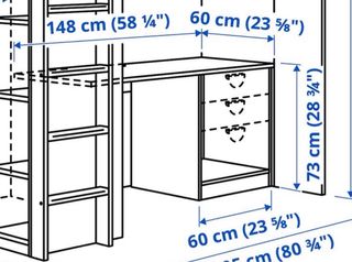 Escritorio Ikea Blanco y Rosa