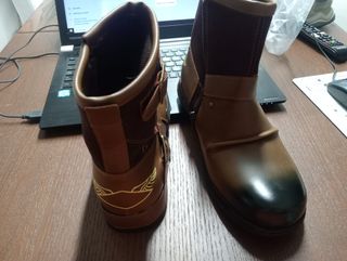 Botas Biker/Steampunk Castanhas com Fivelas