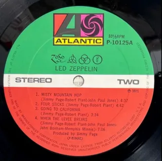 Disco in vinile LP dei Led Zeppelin 1971 Japan