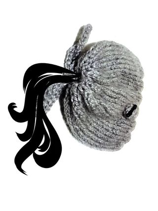 Gorro y bufanda 100% lana, gris perla