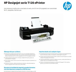 Impresora HP DesignJet T120 Negra