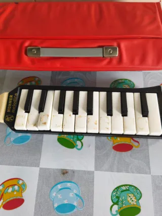 Melódica Hohner con funda roja