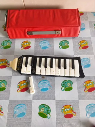 Melódica Hohner con funda roja