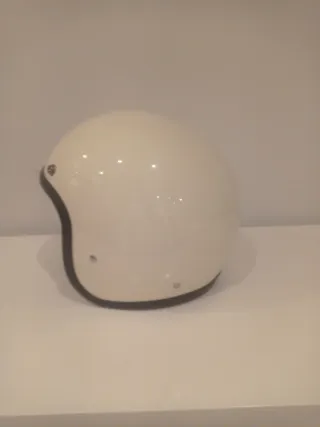 Casco Jet Retro Crema Talla XS
