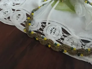 Parure uncinetto oro e giallo