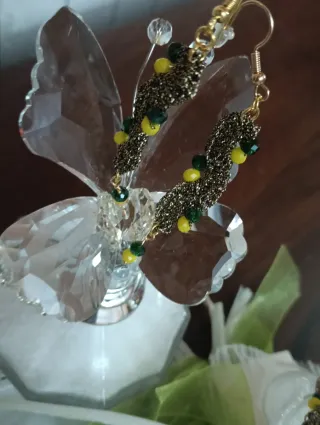 Parure uncinetto oro e giallo
