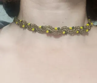 Parure uncinetto oro e giallo