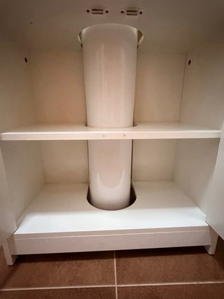 Mueble de baño blanco de madera para lavabo