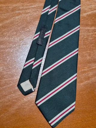 Cravatta Pierre Cardin verde a righe