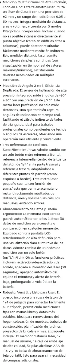 Medidor Láser POROMETISTO LM01-50