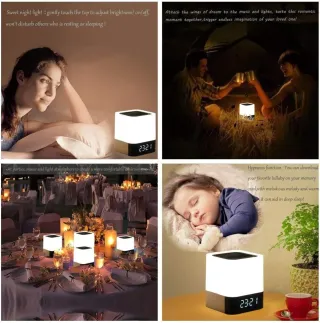 Altavoz Bluetooth Lámpara Nocturna Multicolor
