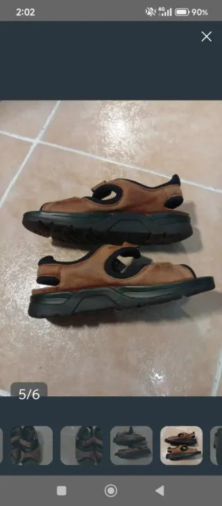 Ciabatte Mephisto in pelle T42/43 Marrone/Verde