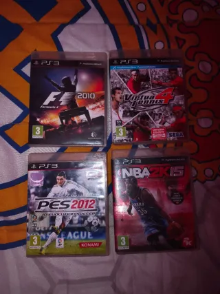 Lote 4 Giochi PS3: F1 2010, Virtua Tennis 4, PES 2012, NBA 2K15