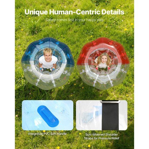 Bolas Inflables de Choque 2-Pack, Bolas Zorb Sumo de 5FT/1.5M para Adolescentes y Adultos, Bolas de Burbuja Humana de PVC de 0.8mm de Grosor para Juegos en Equipo al Aire Libre, Juguetes de Choque...