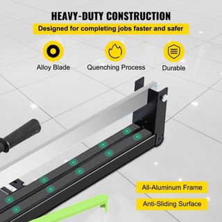 Cortadora de Azulejos Manual Azul de 31 Pulgadas con Posicionamiento Láser Preciso y Superficie de Caucho Antideslizante, Riel y Soporte Único Adecuado para Azulejos de Porcelana y Cerámica