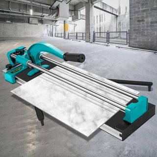 Cortadora de Azulejos de 24 Pulgadas/600mm con Doble Rieles y Soportes Cortadora de Azulejos Manual de 3/5 en Capacidad con Láser Preciso Herramientas de Cortado de Azulejos para Cortes de Precisión
