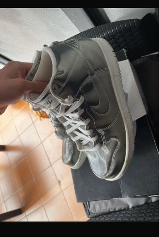 Nike Dunk High x Cloth Argento Bianco