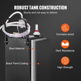 Caddy de Combustible, Tanque de Almacenamiento de Gas de 35 Galones sobre 4 Ruedas, con Bomba de Transferencia Manual, Contenedor de Combustible de Gasolina y Diésel para Autos, Cortadoras de Césp...
