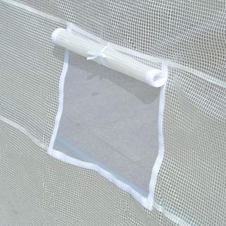 Invernadero de Jardín en Forma de Túnel para Plantas en PE con Tubos de Metal 6X3X2M Blanco