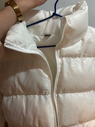 Plumón crop Shein blanco