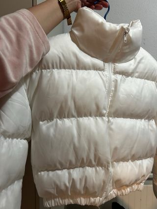 Plumón crop Shein blanco