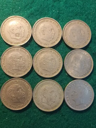 18 Monedas 25 Pesetas