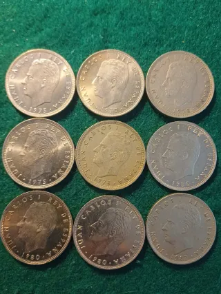 18 Monedas 25 Pesetas