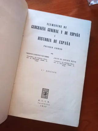 Libro antiguo 1945: Historia - Geografía de España