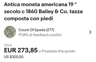 Coppette vintage in argento con cucchiaini