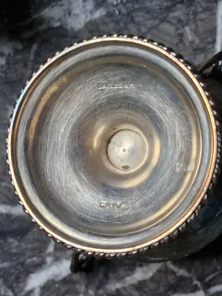 Coppette vintage in argento con cucchiaini