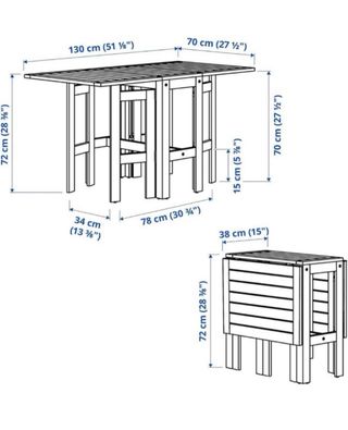 Conjunto de mesa y dos sillas de jardín ÄPPLARÖ