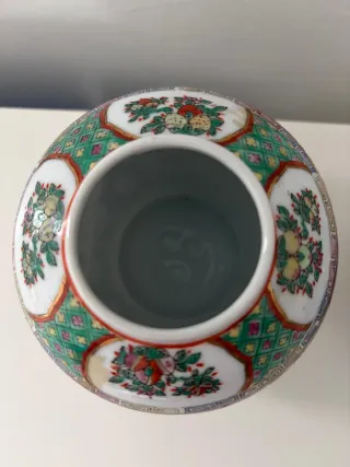 Coppia Vasetti Cinesi Vintage Decorati