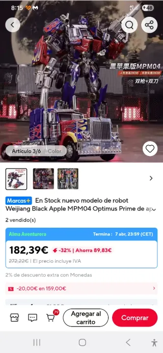 Optimus Prime Transformers 30 cm Metal