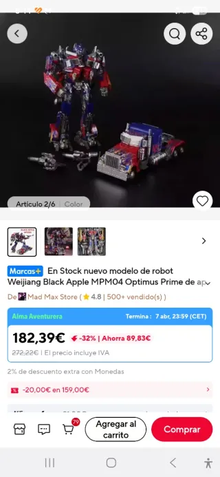 Optimus Prime Transformers 30 cm Metal
