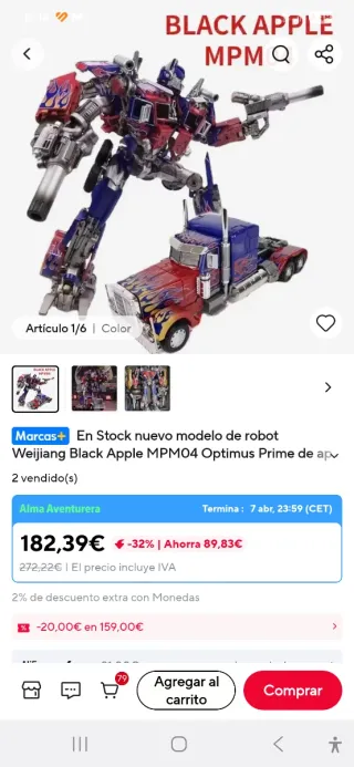 Optimus Prime Transformers 30 cm Metal