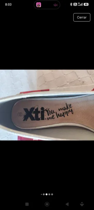 Ballerine XTI argentate con zeppa