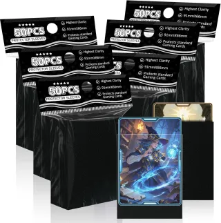 Fundas negras para tarjetas MTG, paquete de 300 fundas