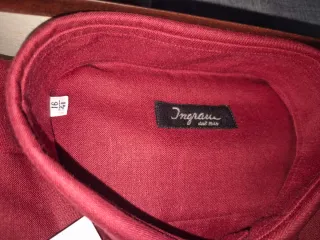 Camicia uomo Ingram borgogna taglia L, collo 16/41